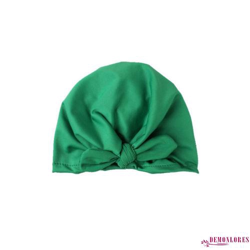 Mũ khăn Turban màu trơn giữ ấm cho bé