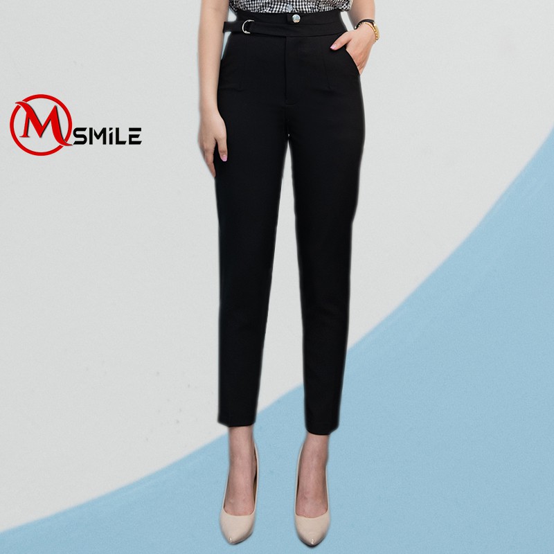 quần baggy quần tây âu công sở 2 mầu đen, ghi