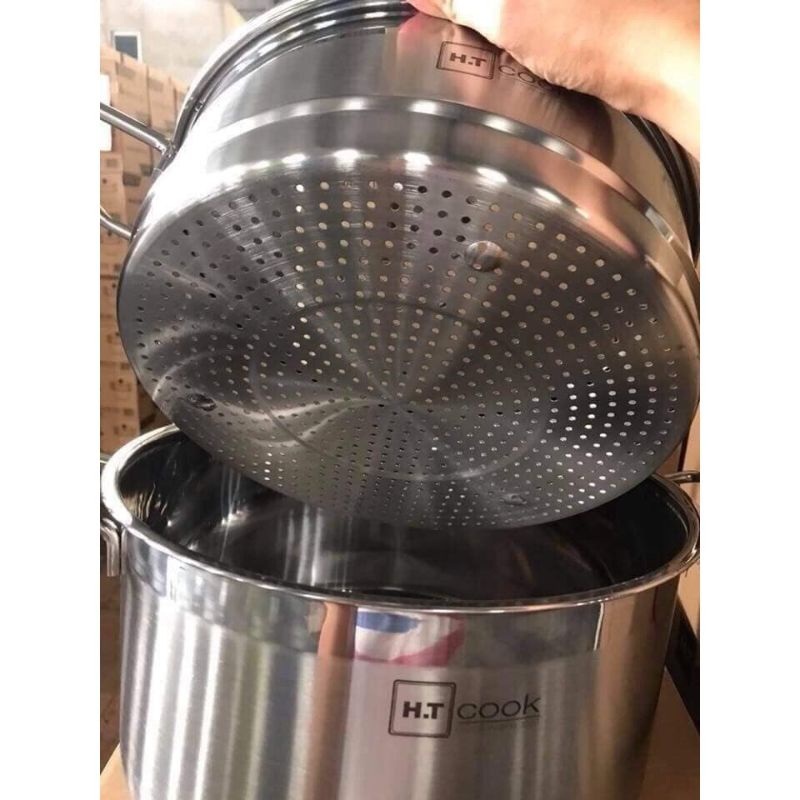 hàng chính hãng giá rẻ Bộ xửng hấp kiêm nồi luộc gà HT cook siZe 28 cm