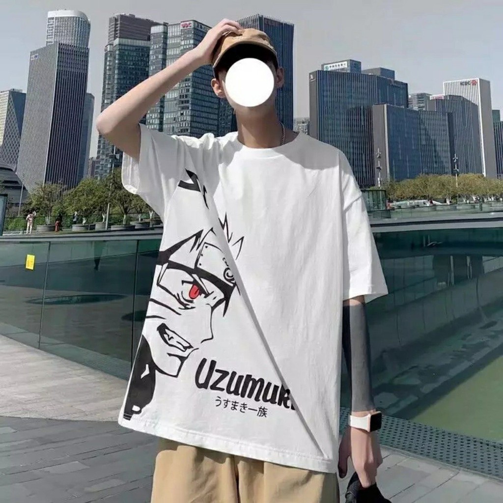 Áo thun Stee nam tay lỡ unisex form rộng overtee UZUMAKI NARUTO cotton xịn Trumunisex