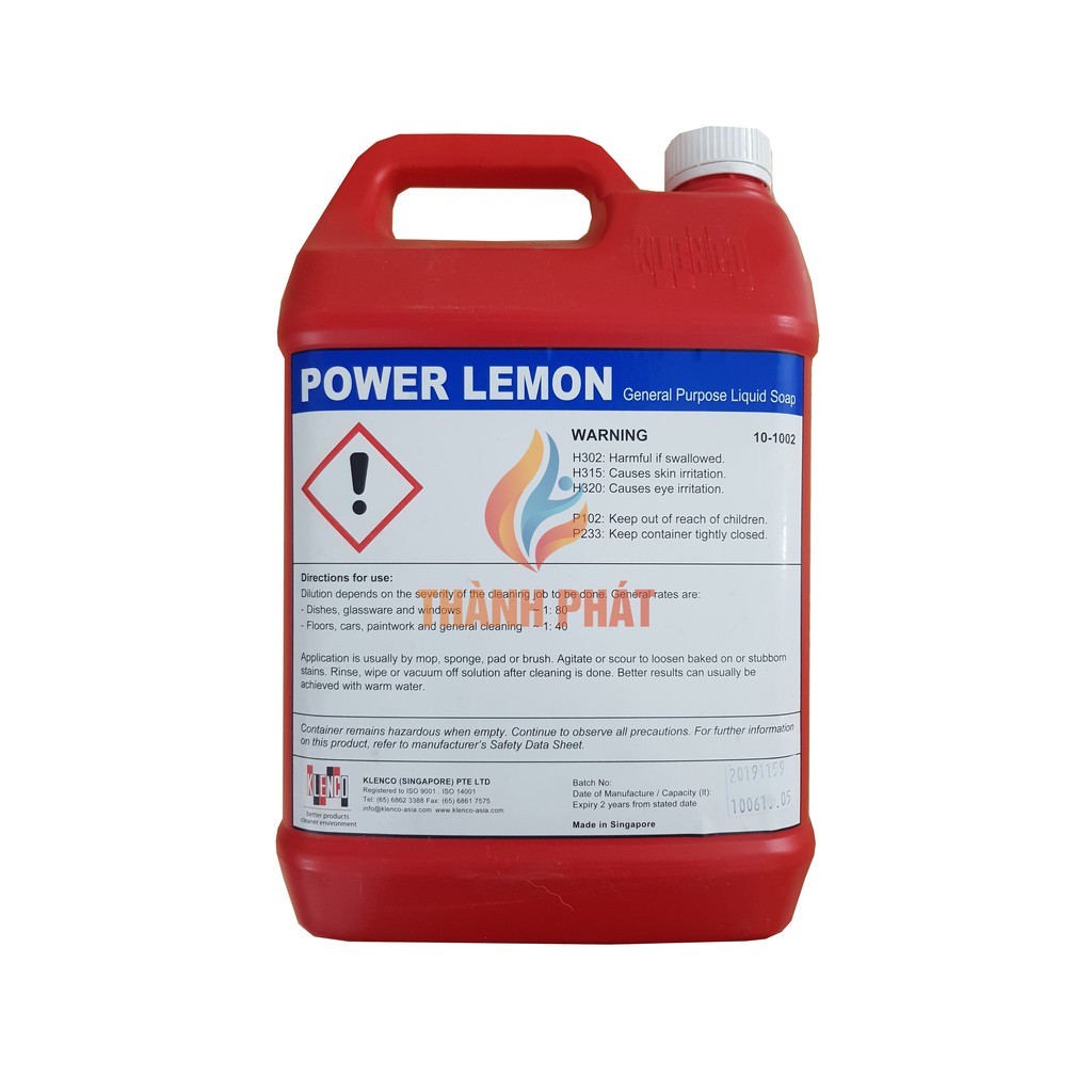 Nước lau sàn đa năng POWER LEMON 5L Klenco