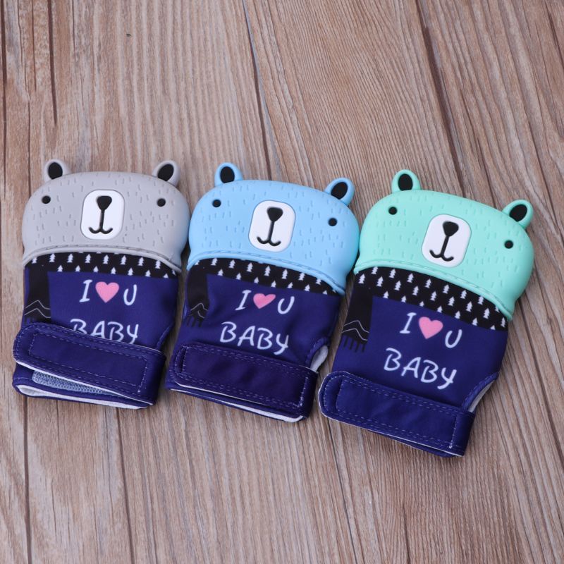 Găng Tay Ngậm Mọc Răng Kiểu Hoạt Hình Dễ Thương Cho Bé