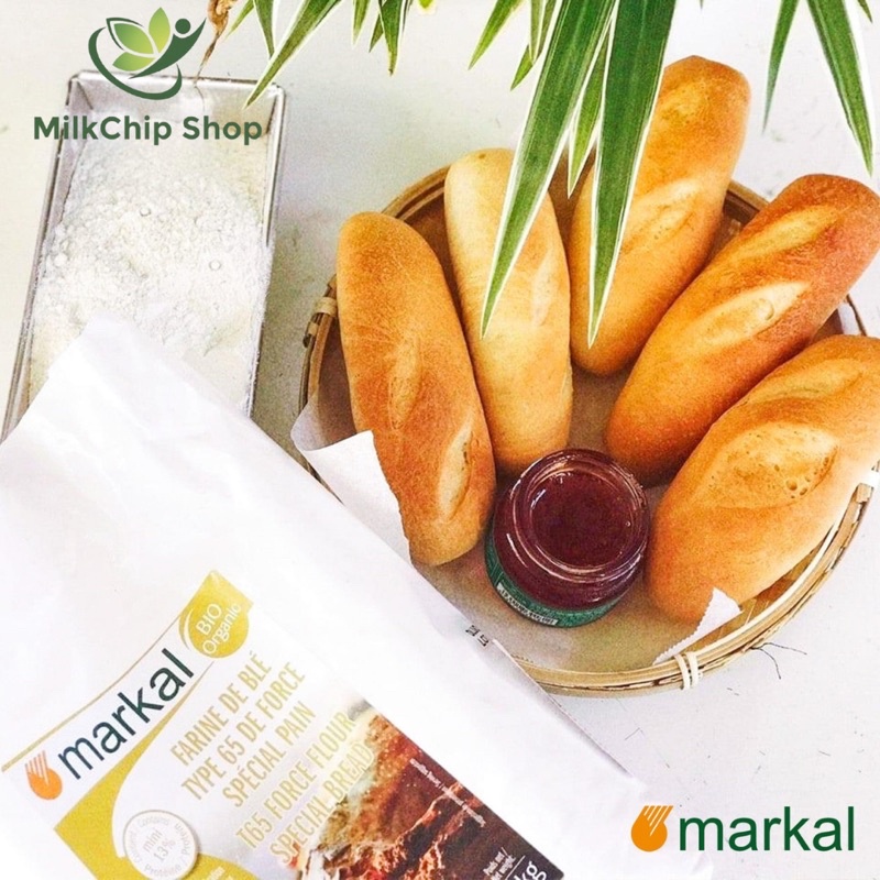 Bột mì hữu cơ T65 Markal của Pháp (Protein 13%) làm bánh cho bé túi 1kg NA18
