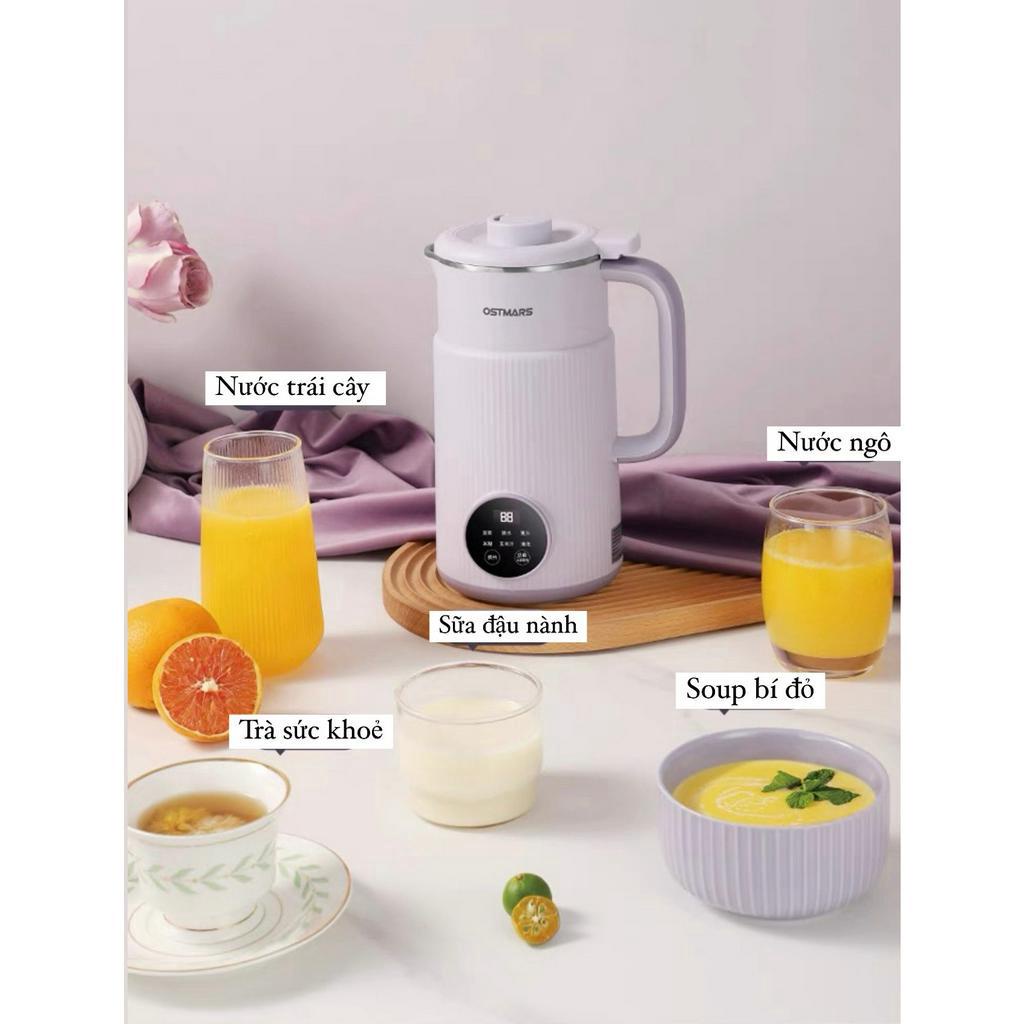 Máy Làm Sữa Hạt, Máy Nấu Sữa Hạt OSTMARS Chính Hãng 800ml - 8 Chức Năng Xay Nấu Tiện Lợi - 600W Bảo Hành 12Th