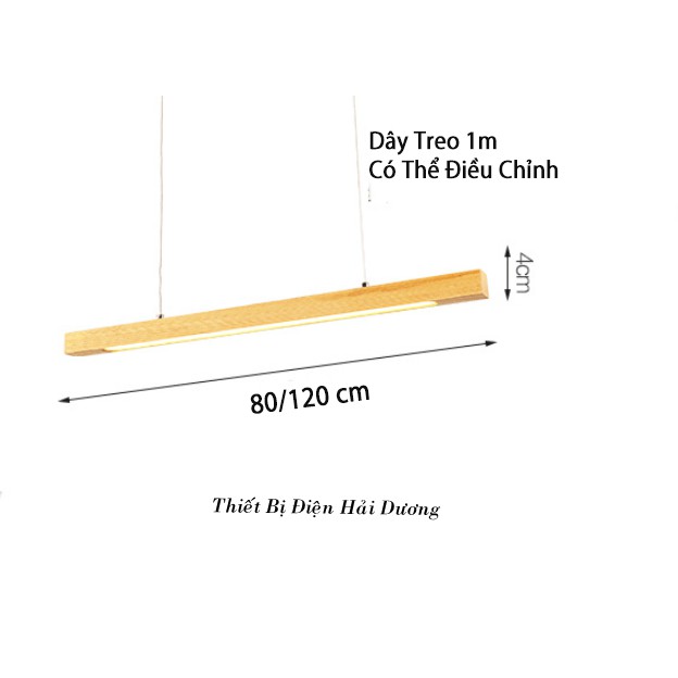 Đèn Thả Trần Gỗ DGT-1204 Phong Cách Bắc Âu - Decor Vintage - Gỗ Tự Nhiên Chắc Chắn - Công Suất 18w - Bảo Hành 1 Năm