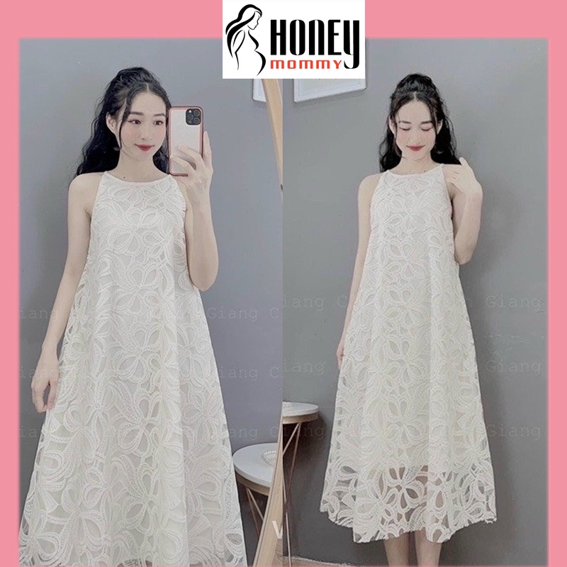 Đầm Bầu Váy Bầu Dự Tiệc Dáng Dài Mùa Hè Sang Chảnh Thiết Kế 2 Dây Đẹp Cao Cấp HD1609 Honey Mommy