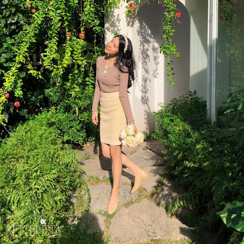 Set áo len Janet và chân váy len Serena