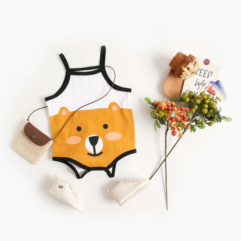 Sanlutoz Bộ Áo Liền Quần In Hoạt Hình Dễ Thương Cho Trẻ Sơ Sinh