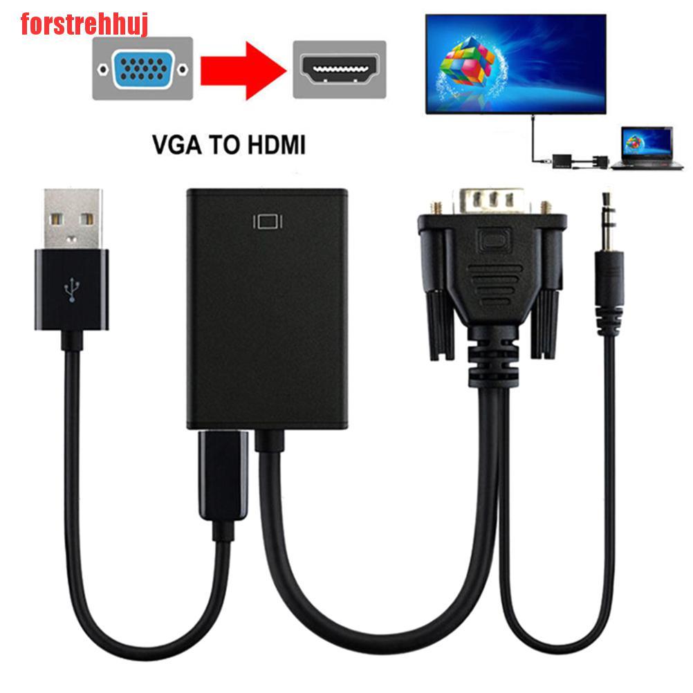 1 Cáp Chuyển Đổi Từ Vga Sang Hdmi Hd + Audio Tv Av Hdtv