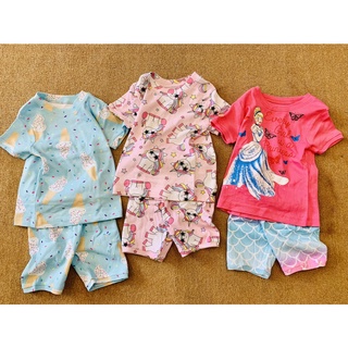 Set 3 bộ bozip cộc tay cho bé gái vnxk