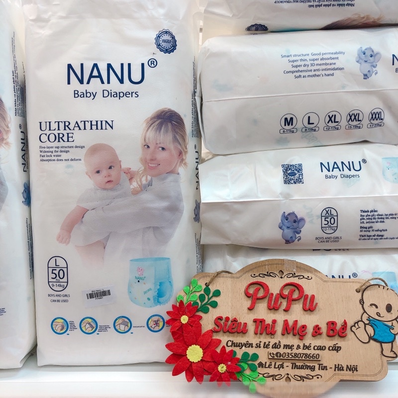 [XUẤT NHẬT] Bỉm Quần Nanu Đủ Size Cho Bé Bịch 50 miếng M50/L50/XL50/XXL50