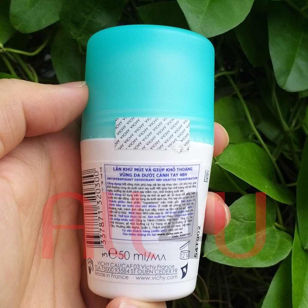 [CHÍNH HÃNG CÓ TEM] VICHY Antiperspirant Deodorant 48h 50mL - Lăn Khử Mùi Giúp Khô Thoáng 48h Cho Da Nhạy Cảm.