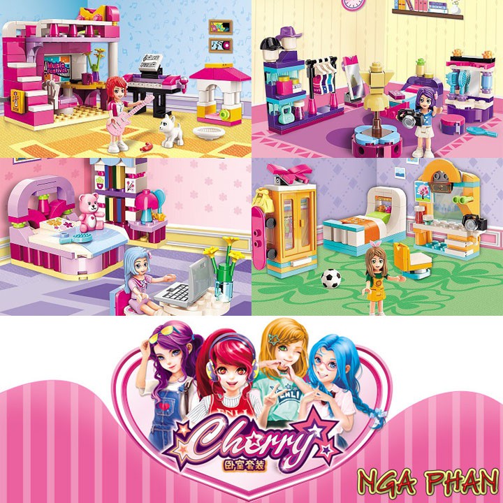 Phòng Của Các Bạn Gái Friends Lego Enlighten Qman Đồ Chơi Xếp Hình Lắp Ráp