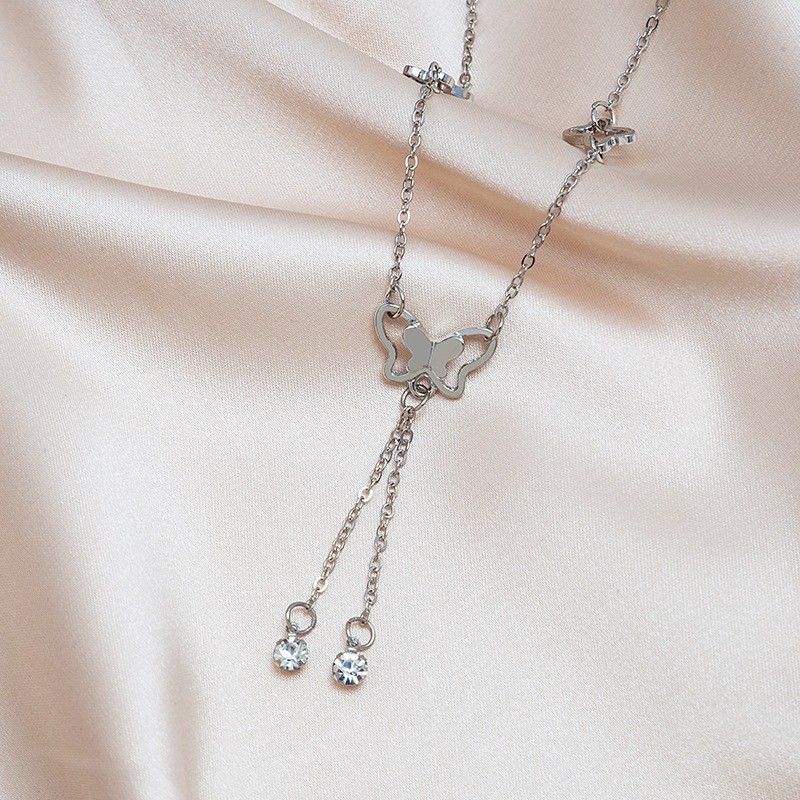 [Mã FAMAYFA giảm 10K đơn 50K] Lắc chân kim loại mặt dây hình bươm bướm đính đá hợp thời trang cho nữ | BigBuy360 - bigbuy360.vn