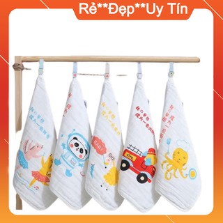 khăn mặt sợi tre cho bé kiluta hàng đẹp xuất nhật kích thước 25x25cm Doli Shop