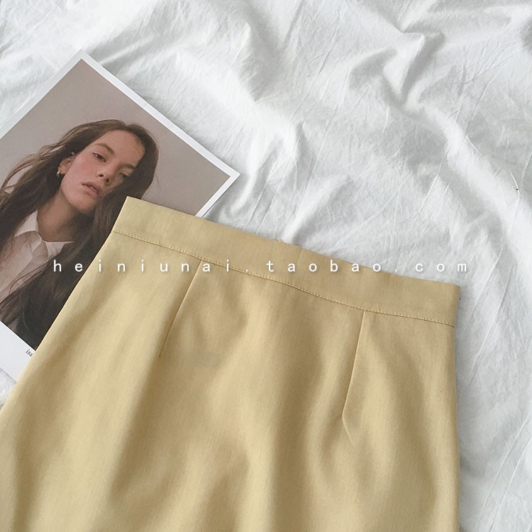 Chân váy ngắn trơn Retro Lưng cao Dáng chữ A Có Lót quần Ulzzang Hàn Quốc Cạp cao Thời trang | BigBuy360 - bigbuy360.vn