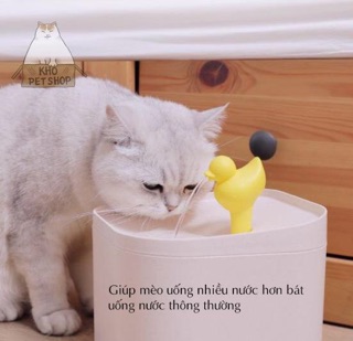 Máy nước tự động hình vịt cho thú cưng