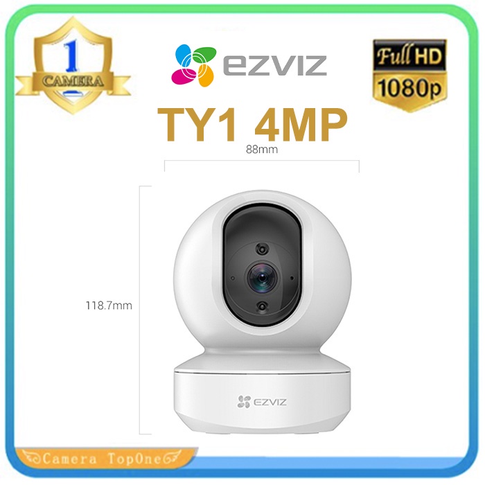 Camera Wifi EZVIZ TY1 4MP -CHÍNH HÃNG- Đàm Thoại 2 Chiều,Quay Quét 360 Độ Thông Min