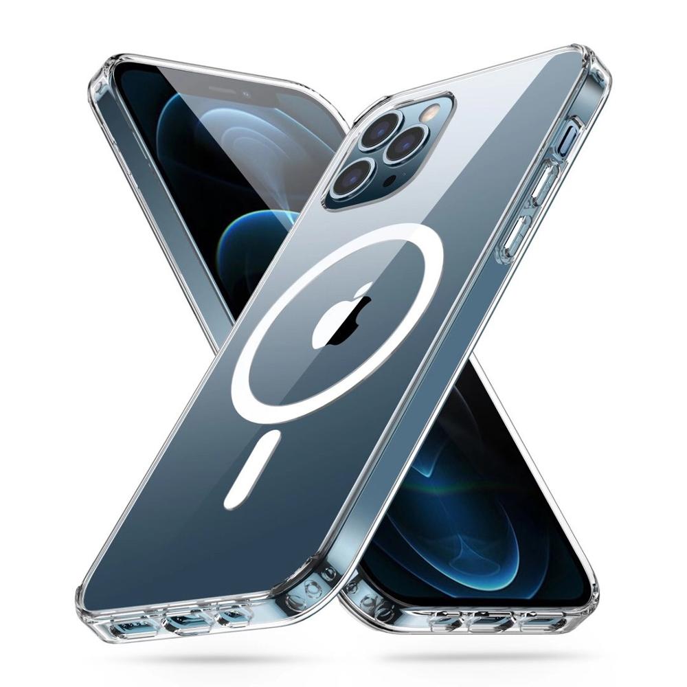Ốp Điện Thoại Mềm Trong Suốt Chống Sốc Tích Hợp Sạc Không Dây Magsafe Cho Iphone 11 Pro Max Iphone 12 Mini 12 Pro Max X Xs Max Xr