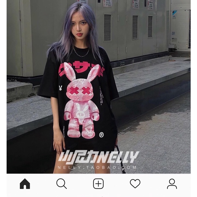 Áo phông nelly heybig sale (có sẵn) 19 thỏ hồng chữ nhật