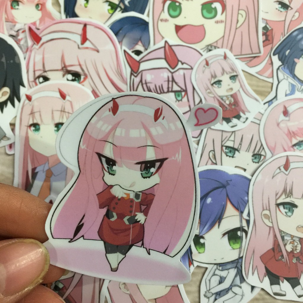 sticker  zero two/ ảnh dán  zero two