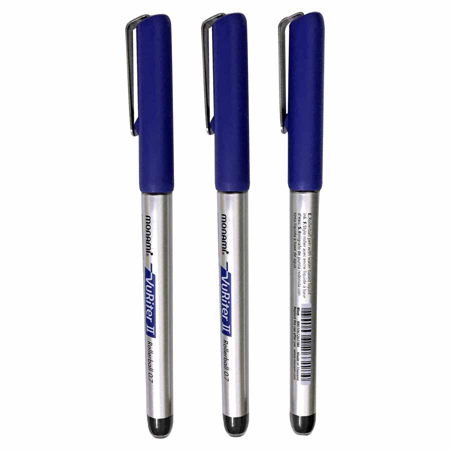 Bút Monami Rollerball Pen Vuriter 2 - 0.7mm - Màu xanh (Thái Lan)