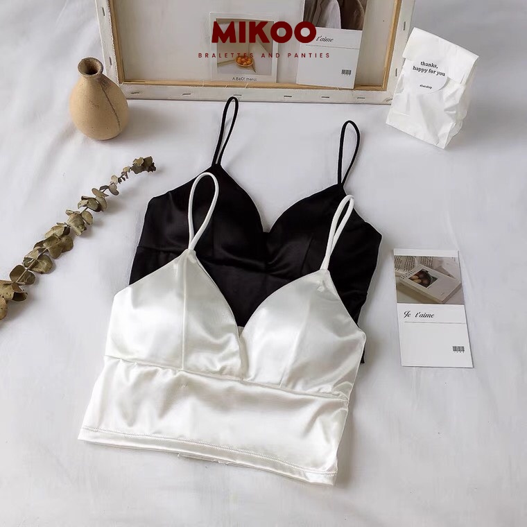 Áo lót nữ Bralette lụa phi bóng AL01