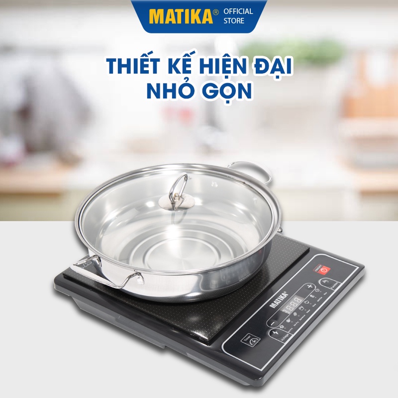 Bếp Từ Đơn MATIKA Tặng Kèm Nồi Lẩu Inox MTK2111