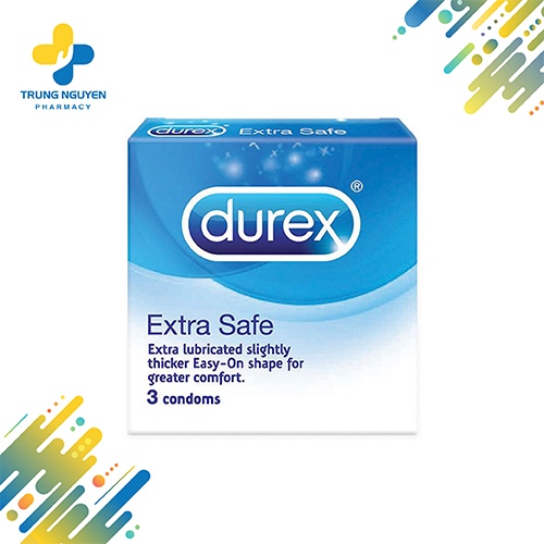 Bao cao su Durex Extra Safe (Hộp 3 cái)