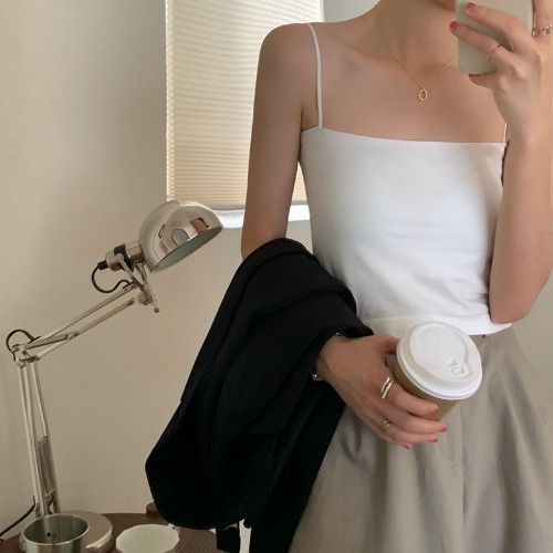 Áo Hai Dây Màu Sắc Trơn Quyến Rũ Cho Nữ