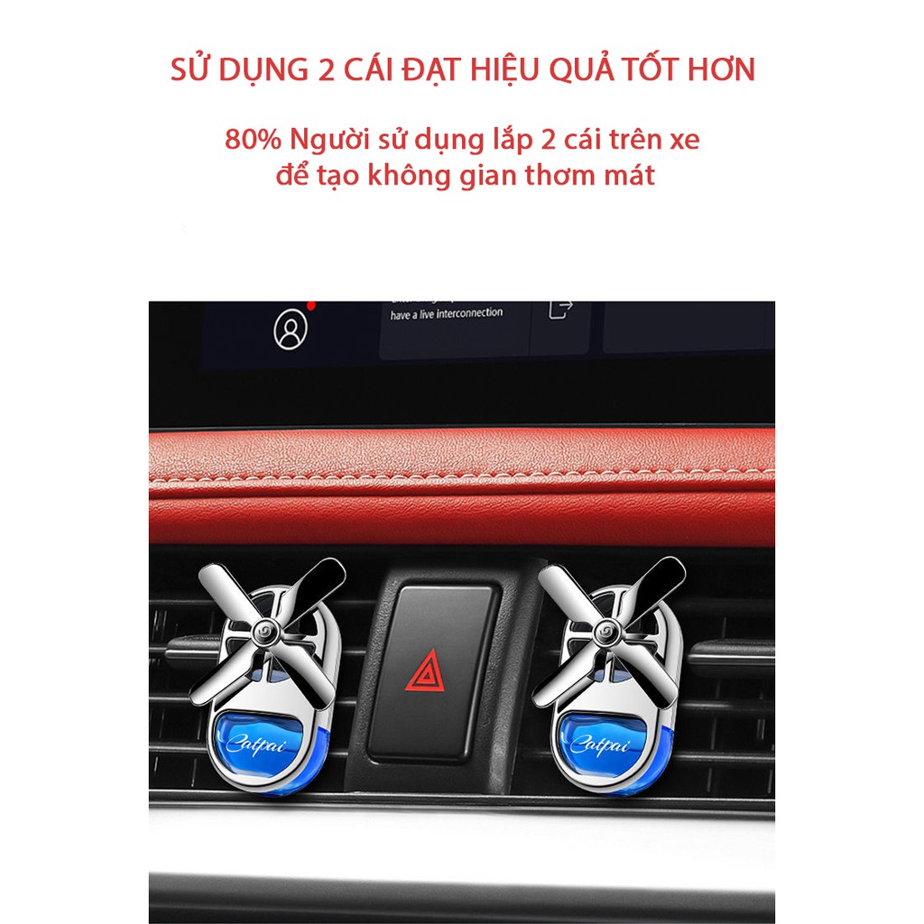 Quạt kẹp cửa gió điều hòa ô tô/Nước hoa kẹp cửa gió ô tô Catpai Hoàn toàn tự nhiên - Mộc Lan Phụ Kiện Xế Yêu