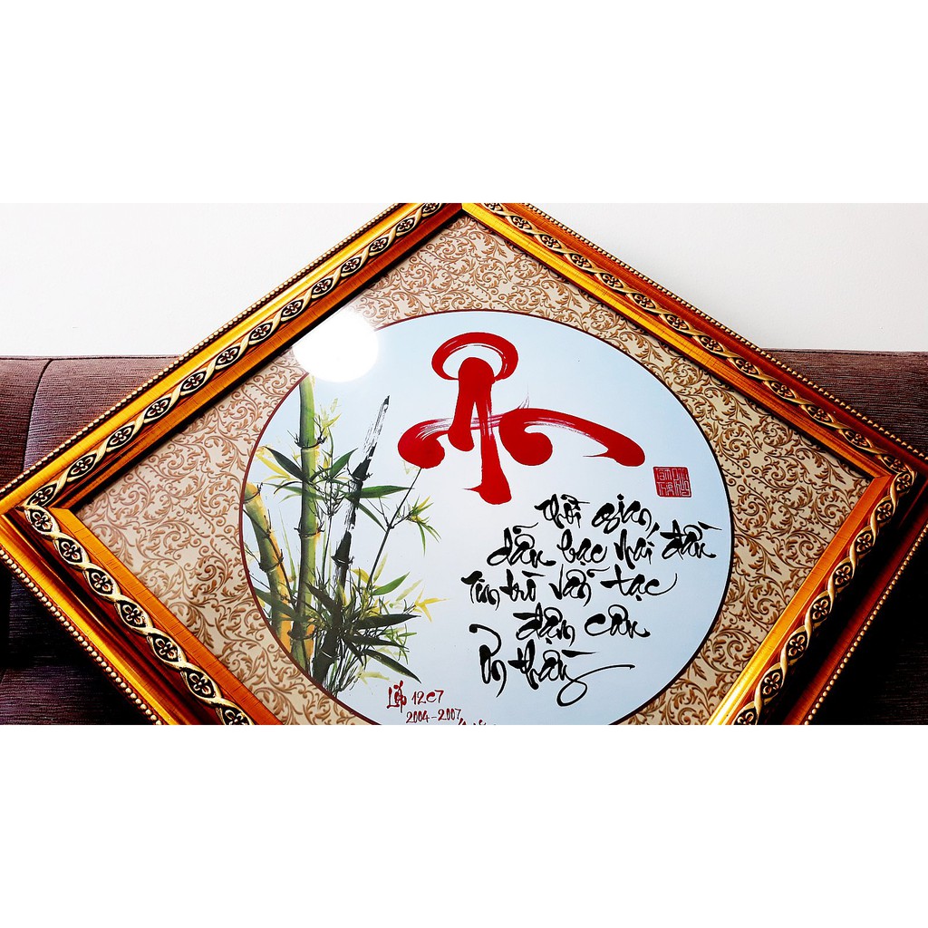 Thư pháp Thầy Cô - {Đẹp + Viết tay + Khung kiếng + Giá rẻ} - Kích thước 45 x 45cm