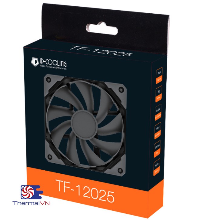 Quạt fan case 12cm ID-Cooling TF-12025 - Sức gió lớn, thiết kế cổ điển