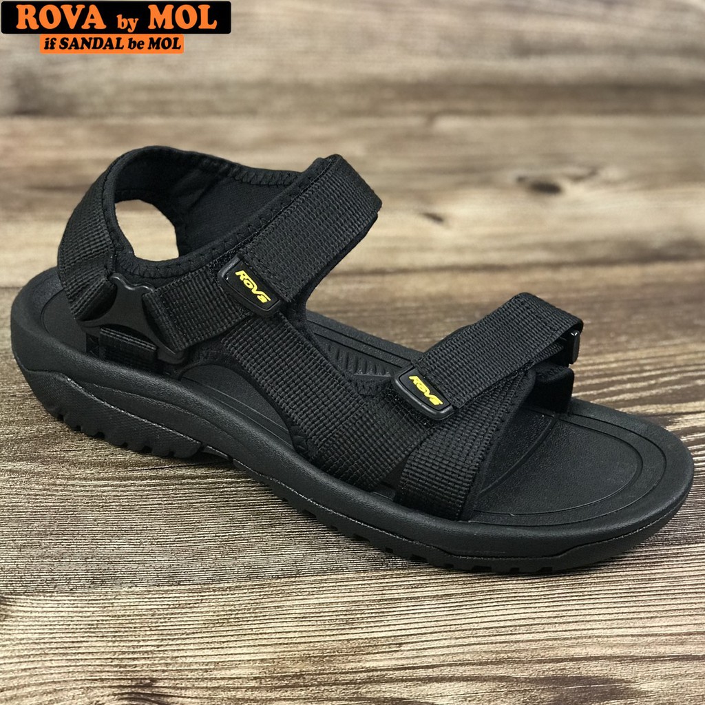 Giày sandal nam quai ngang có quai hậu cố định mang đi học đi biển du lịch hiệu Rova RV866B