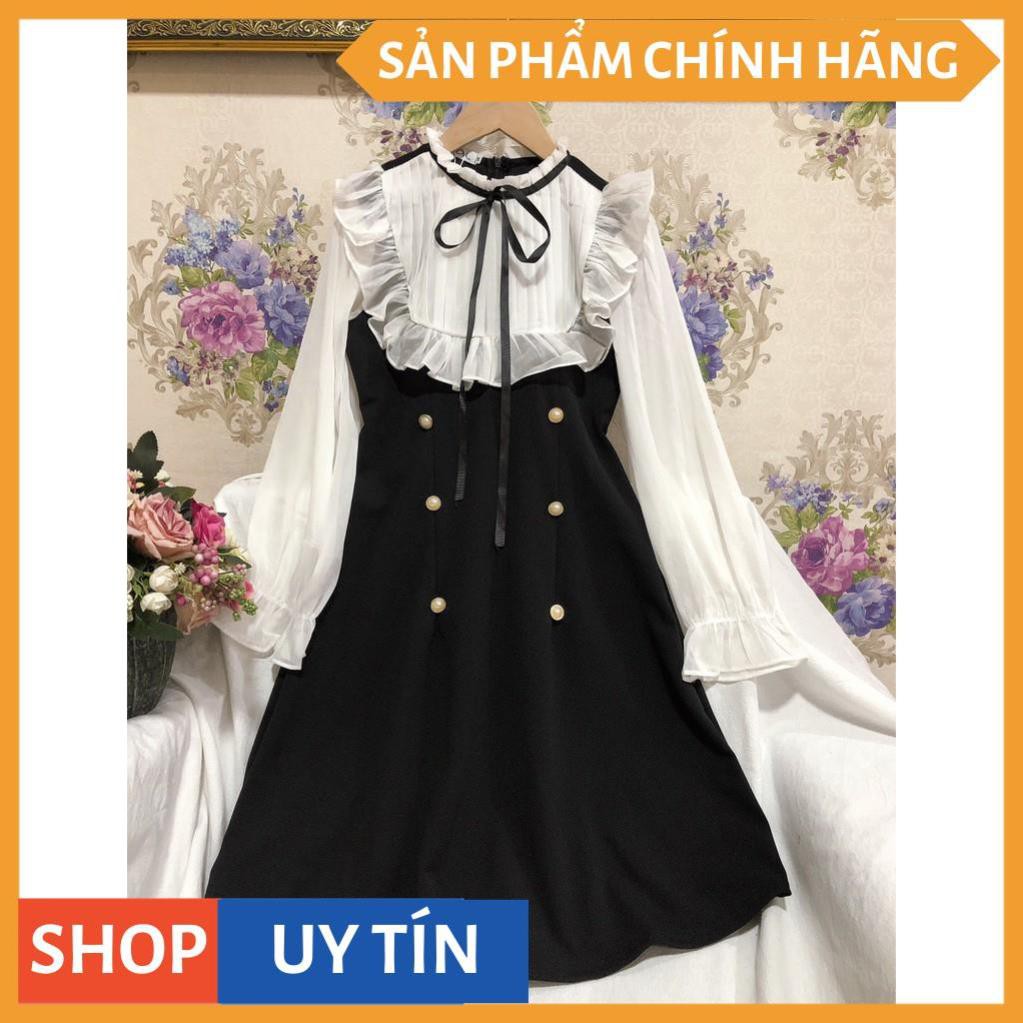 Đầm tiểu thư tay dài xinh yêu đi tiệc cưới, đi cà phê đi chơi siêu dễ thương sang trọng - Thời Trang VADA - V3 | BigBuy360 - bigbuy360.vn