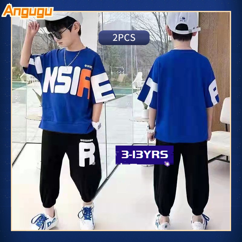 Set Đồ Thể Thao 2 Món Gồm Áo Tay Ngắn + Quần Thời Trang Mùa Hè Cho Bé Trai Từ 3 Đến 4 Đến 5-6 Đến 7 Đến 8 Đến 9 Đến 10-11-12 Tuổi