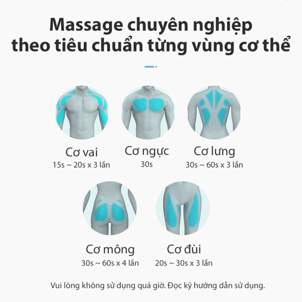 Máy massage cầm tay KAIZOO - 6 Cấp Độ - Máy massage toàn thân chuyên sâu, giảm đau cơ