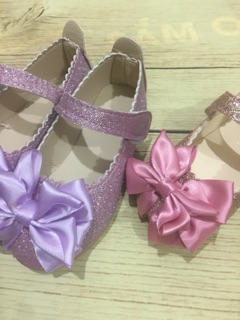 Giày nơ lấp lánh cho bé gái size 21-30