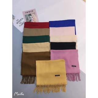 KHĂN CASHMERE QUÀNG CỔ MÀU TRƠN MỀM MỊN CAO CẤP