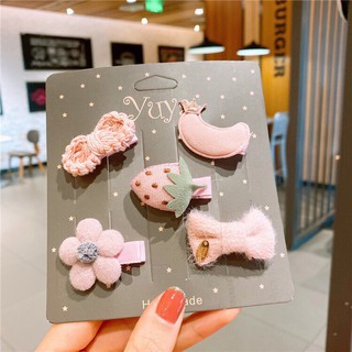 Set 5 Kẹp Tóc Hàn Quốc Dễ Thương Cho Bé