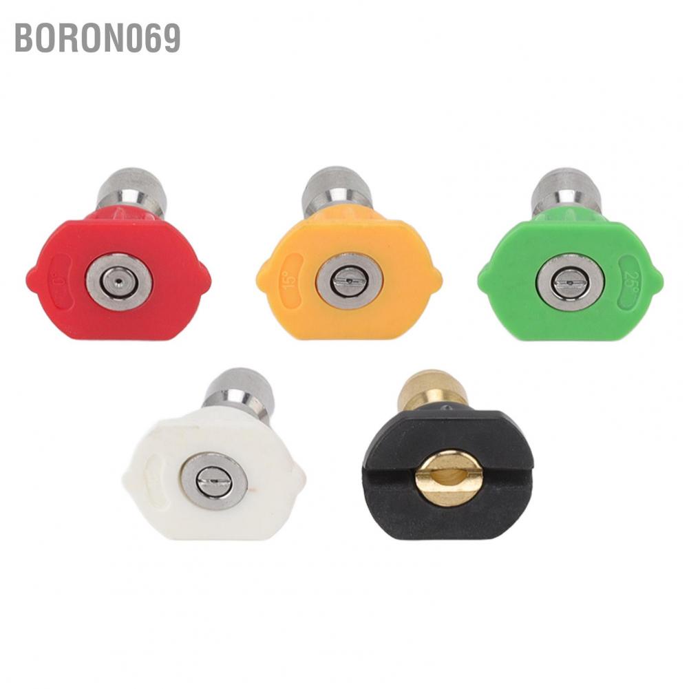 Boron069 Boron069 Vòi phun áp lực 5PCS Máy rửa Hình dạng quạt lớn giặt công suất Mẹo vòi Rửa sạch Bộ dòng phản