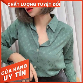 Bán sỉ áo sơ mi nữ lụa gấm hàng quảng châu 4 mẫu lv đi ô , ff,, gg