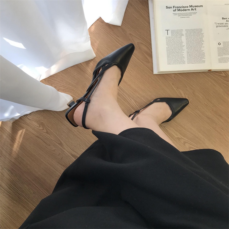 Giày cao gót IELGY mũi nhọn kiểu Pháp thời trang cho nữ