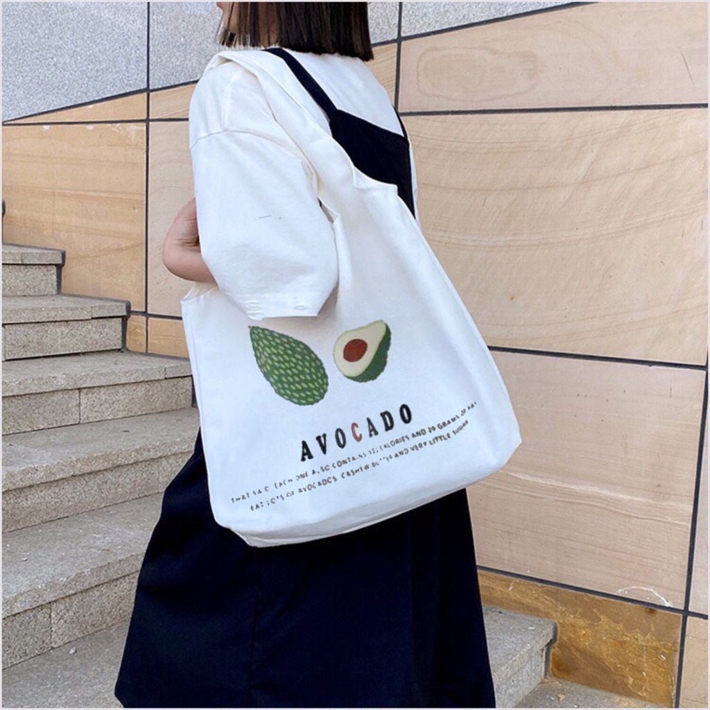 Túi tote Hazin vải canvas ulzzang unisex hoạ tiết đa dạng in chữ đẹp rẻ size lớn vừa A4 đi học đi làm