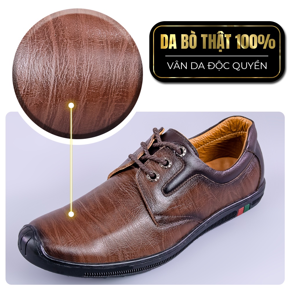 Giày nam lười chất liệu da bò tây đẹp phong cách công sở thiết kế mọi cao cấp bảo hành 5 năm NL05 TIMAN