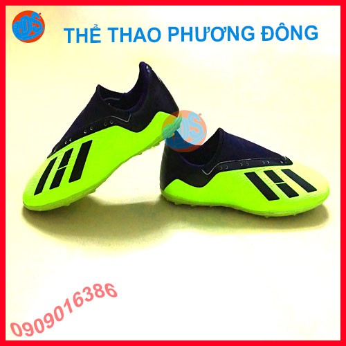 Giày đá bóng sân cỏ nhân tạo X18 ⚡tặng tất⚡ giày đá bóng đá banh  đế cao su khâu đế 100%