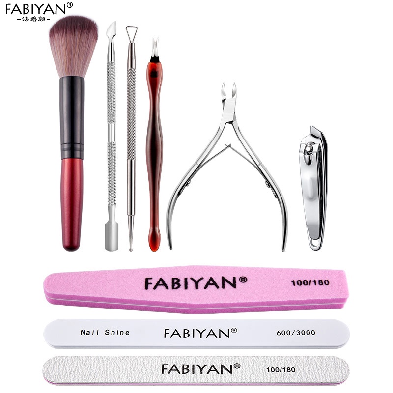Bộ dụng cụ làm móng tay/đồ dũa móng đẩy /da chết kéo cắt/cây đẩy da chết FABIYAN