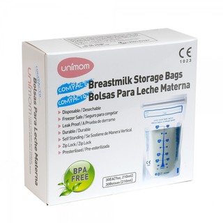 Hộp 30 Túi trữ sữa Unimom Compact Hàn Quốc 210 ml (30túi/Hộp) UM870251