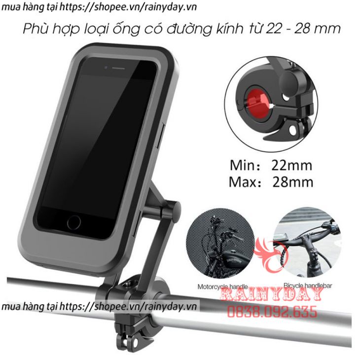 Giá đỡ điện thoại xe đạp, kẹp điện thoại xe đạp thể thao gắn trên ghi đông moto xe máy chống nước