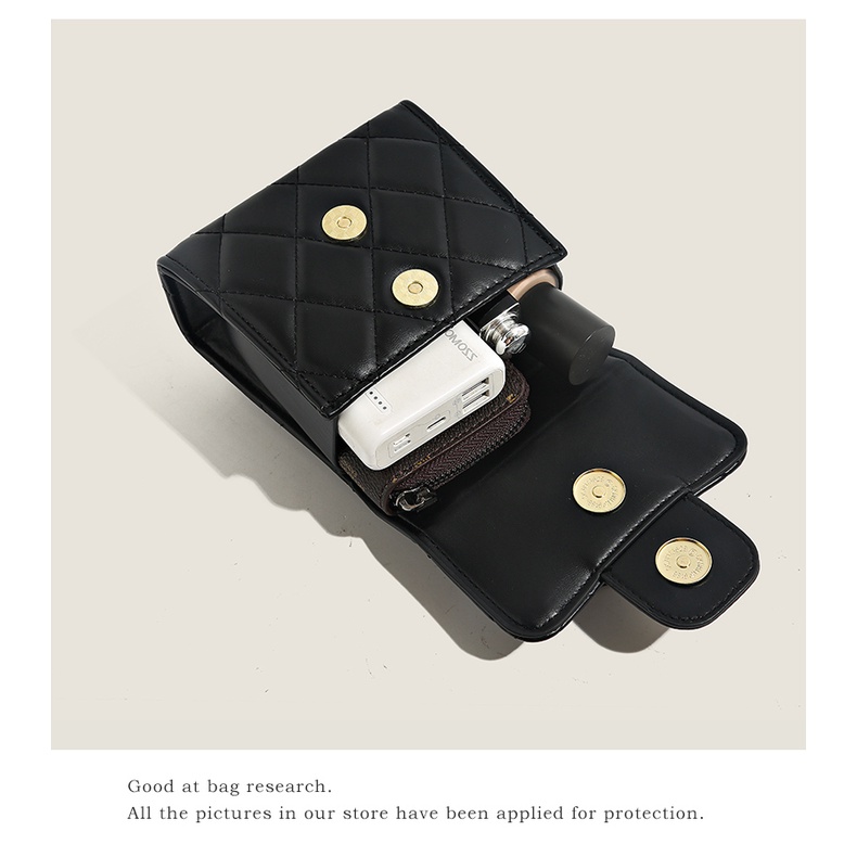 Túi Đeo Chéo Mini Phối Dây Xích Thời Trang Trẻ Trung